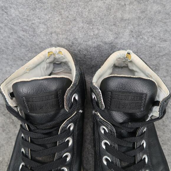 Converse Shoes Mens 8.5 Casual Sneaker Leather Mid Lace Up High Street All Star - Picture 3 of 13